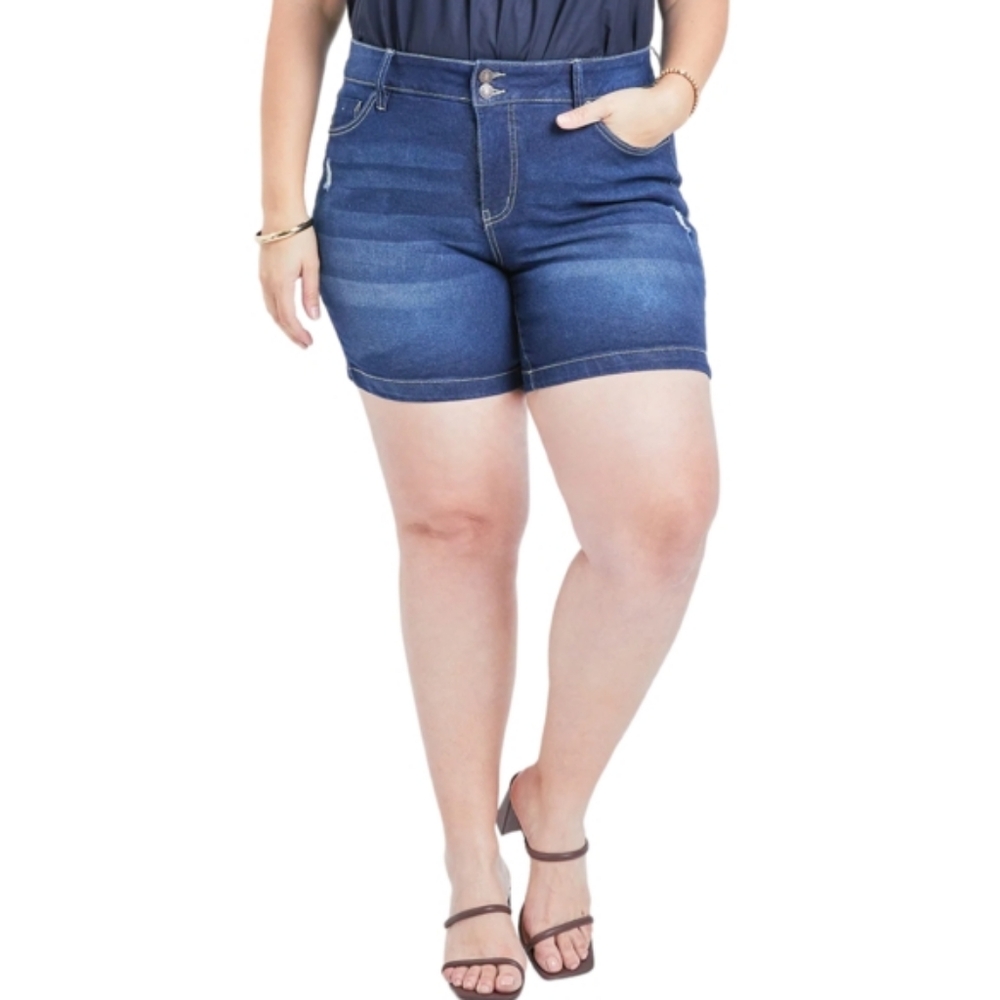 Royalty For Me Dark Blue Jean Shorts